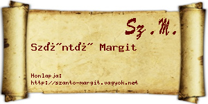 Szántó Margit névjegykártya