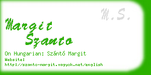 margit szanto business card