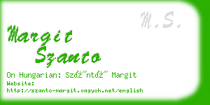 margit szanto business card